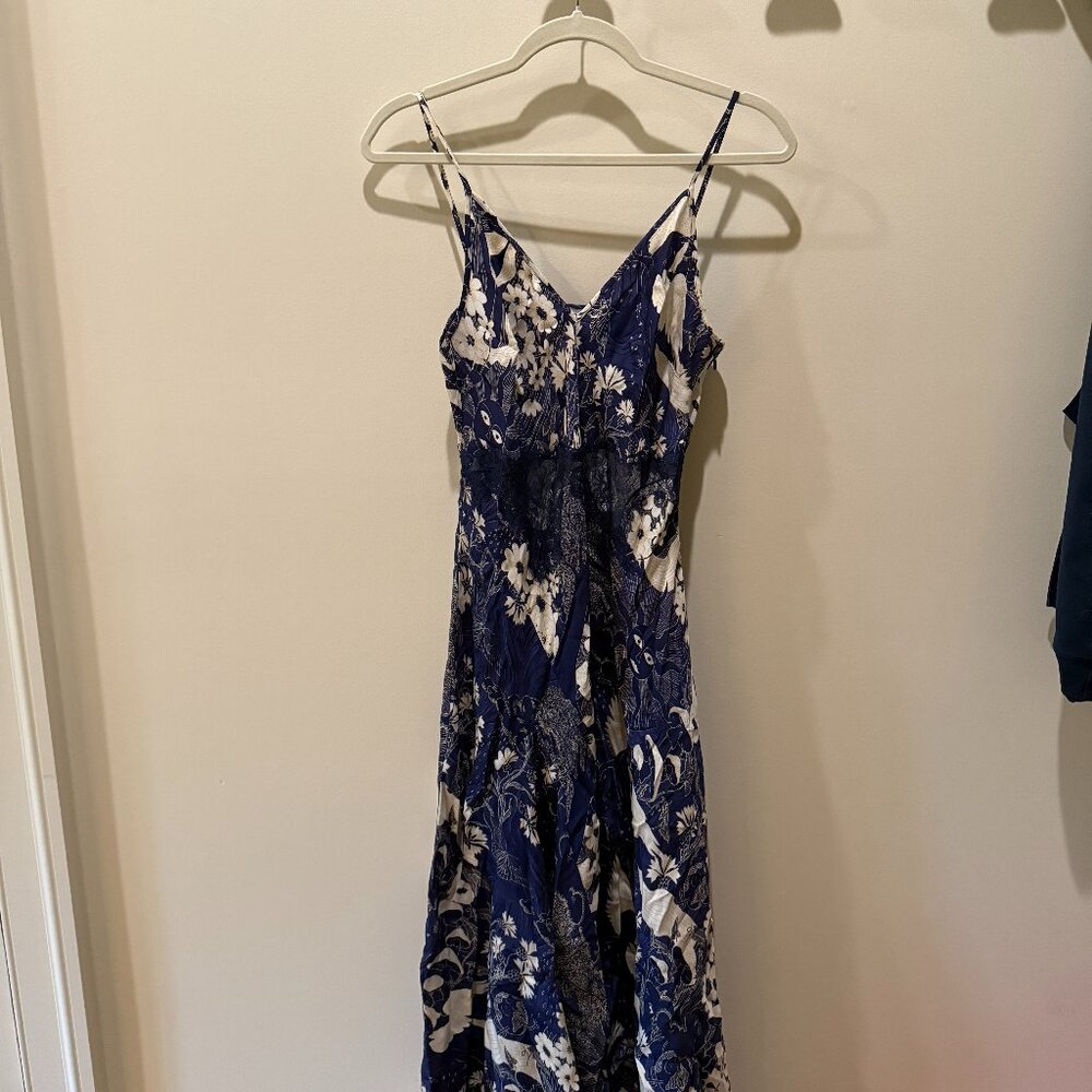& Other Stories Asymmetrical Satin Slip Midi Dress
